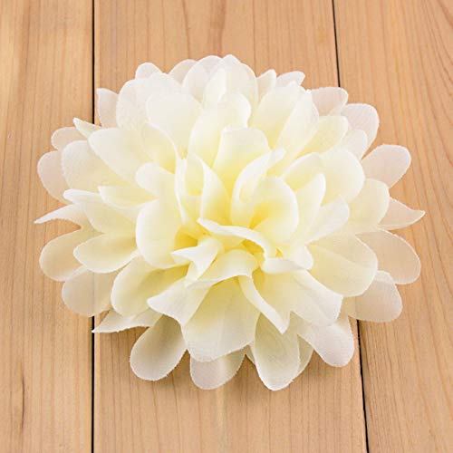 30PCS 4 Different Colors Handmade Chiffon Flowers for Women DIY F...