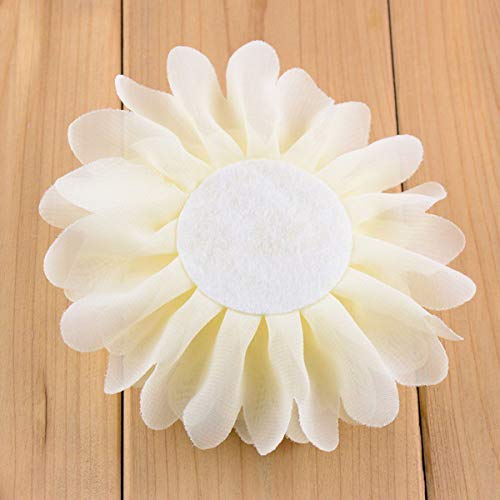 30PCS 4 Different Colors Handmade Chiffon Flowers for Women DIY F...