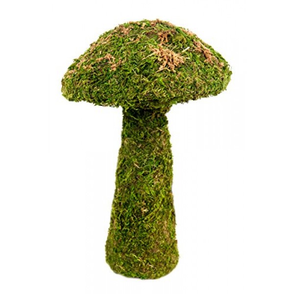 SuperMoss 55271 Deco Moss Small Mushroom, 11, Fresh Green