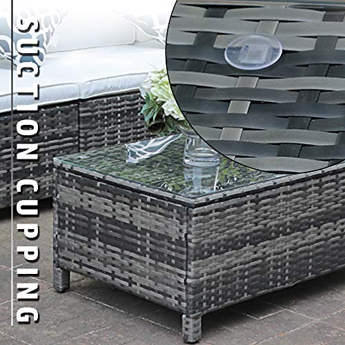 Super Patio Outdoor Patio Furniture Set, 5pc PE Wicker Rattan Sect...