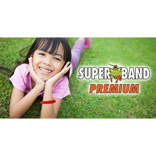 Superband PREMIUM Insect Repellent Bracelet: Assorted Colors - Red...