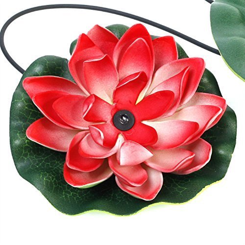 superdream Solar Power Energy Floating Lotus Flower LED Accent Lig...