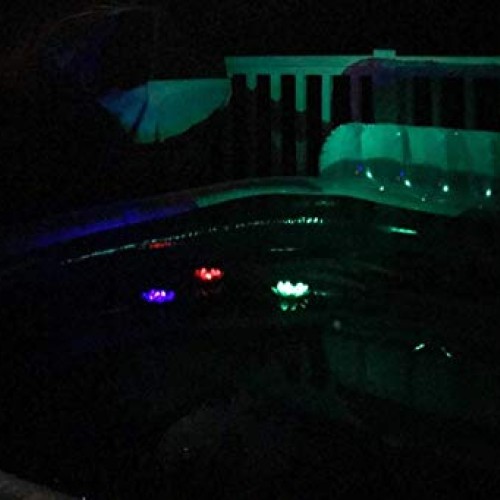 superdream Solar Power Energy Floating Lotus Flower LED Accent Lig...