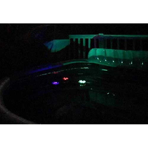 superdream Solar Power Energy Floating Lotus Flower LED Accent Lig...