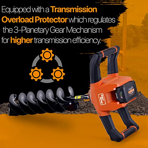 SuperHandy Earth Auger Power Head w/Steel 6x30 Bit Ultra Duty Ec...