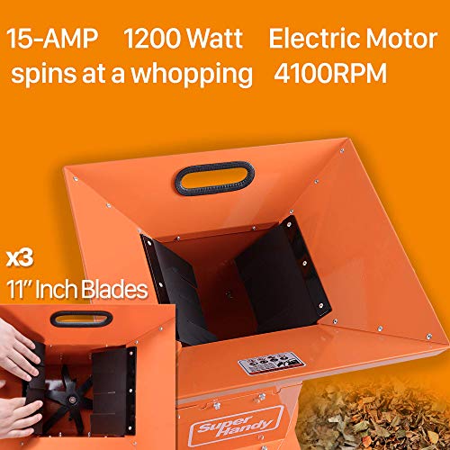 SuperHandy Leaf Mulcher Shredder Electric Green and Waste Manageme...