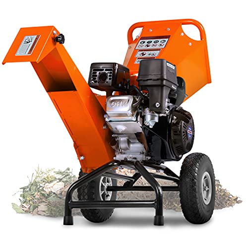 SuperHandy Wood Chipper Shredder Mulcher 7HP 212cc Engine Heavy Du...