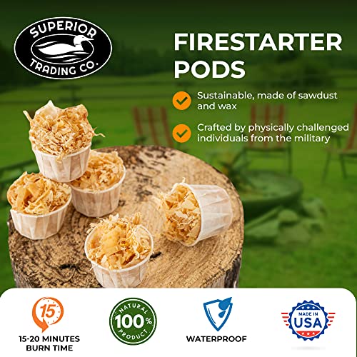 Superior Trading Fire Starter Pods in Plastic Bucket - Fire Starte...