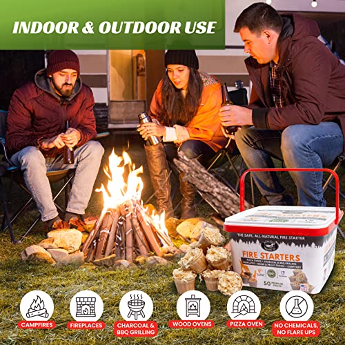 Superior Trading Fire Starter Pods in Plastic Bucket - Fire Starte...