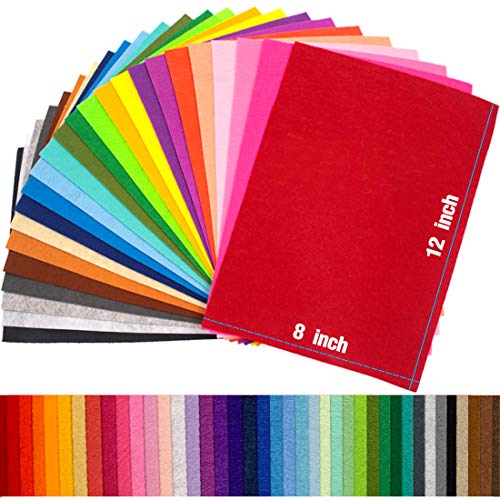 Superise Felt Fabric Sheets 40PCS Felt Fabric Sheets Patchwork Sew...