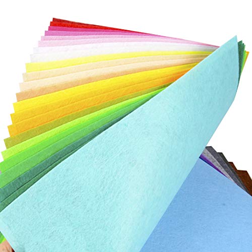 Superise Felt Fabric Sheets 60PCS Felt Fabric Sheets Patchwork Sew...