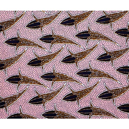 African Fabrics 6 Yards Ankara Waxed Printed Fabric Beautiful Abst...