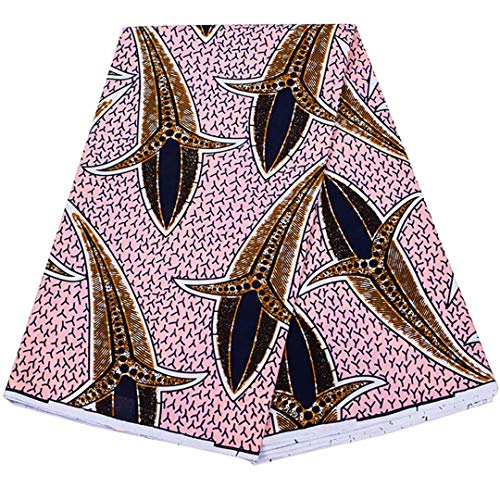 African Fabrics 6 Yards Ankara Waxed Printed Fabric Beautiful Abst...