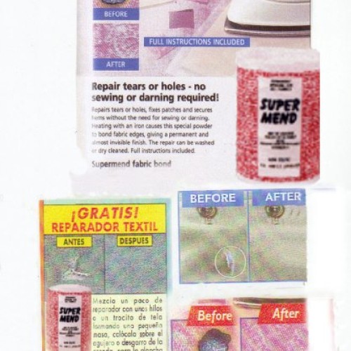 Supermend Bonding Fabric Repair Powder the Original Repair Rips Te...