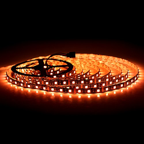 SUPERNIGHT - Black PCB 5050 RGB LED Strip -,16.4ft 60Leds/M, 300 L...