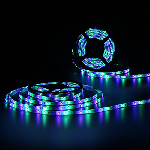 SUPERNIGHT LED Strip Lights - 5M/16.4 Ft SMD 3528 RGB 300 LED Colo...