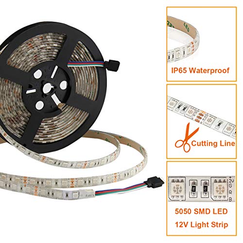 SUPERNIGHT TM 16.4FT SMD 5050 Waterproof 300LEDs RGB Flexible LE...