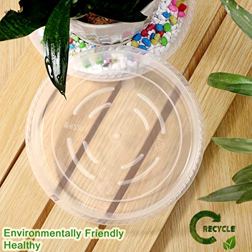 SupKing Plant Saucers 6 Pack of 10 Inch,Sturdy Plastic Plant Drip ...