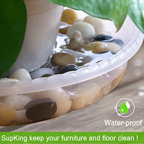 SupKing Plant Saucers 6 Pack of 10 Inch,Sturdy Plastic Plant Drip ...