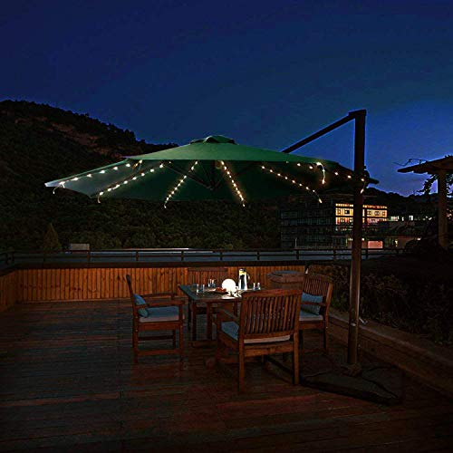 Solar Patio Umbrella Lights Cordless Parasol String Lights With Cl...