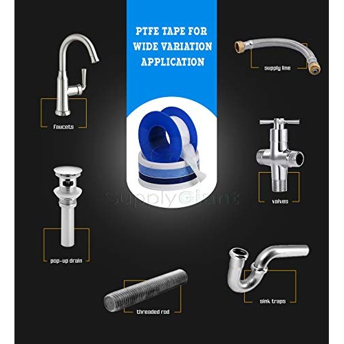 SUPPLY GIANT I34 812 PTFE Thread Seal Tape for Plumbers 3/4 Inch x...