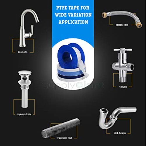 SUPPLY GIANT I34 812 PTFE Thread Seal Tape for Plumbers 3/4 Inch x...