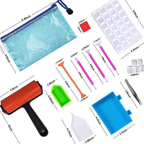 22 Pieces 5D Diamonds Painting Tools and Accessories Kits with Dia...