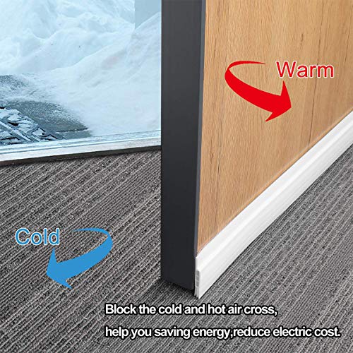 Suptikes 2 Pack Door Draft Stopper，Door Sweep for Exterior & Inte...