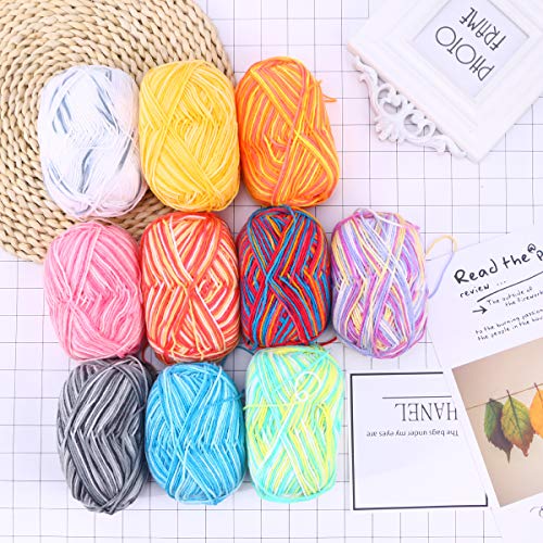 SUPVOX 10pcs Milk Cotton Yarn Milk Wool Hand-Woven Crochet Knittin...