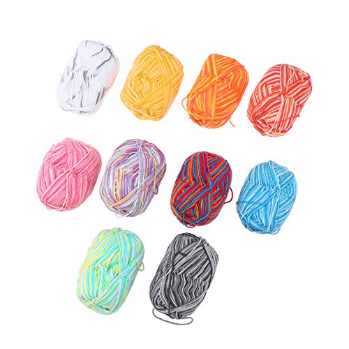 SUPVOX 10pcs Milk Cotton Yarn Milk Wool Hand-Woven Crochet Knittin...