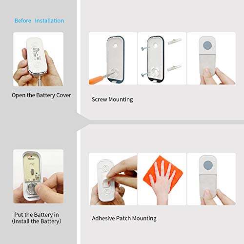 Wireless Doorbell,Waterproof Door Chime Kit Operating 1300 feet wi...