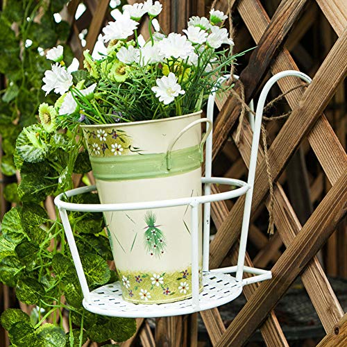 Suruc - Balcony Flower Shelf Stand Metal Garden Flower Basket Hold...