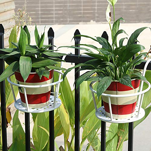 Suruc - Balcony Flower Shelf Stand Metal Garden Flower Basket Hold...