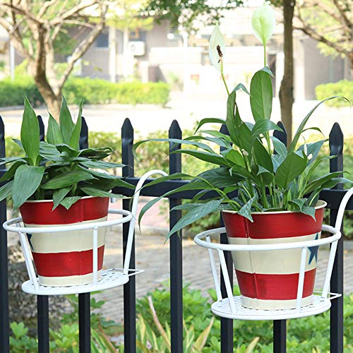 Suruc - Balcony Flower Shelf Stand Metal Garden Flower Basket Hold...