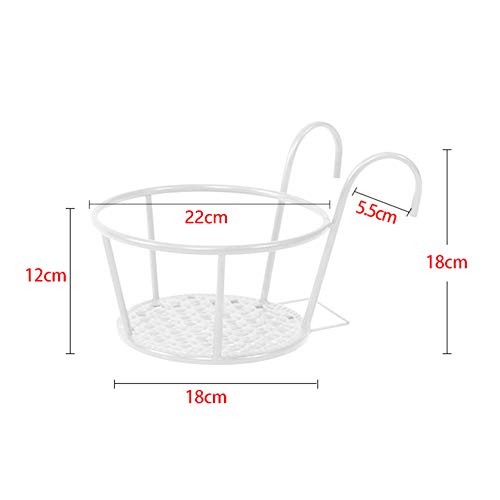 Suruc - Balcony Flower Shelf Stand Metal Garden Flower Basket Hold...