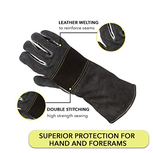 Welding Gloves Medium, Kevlar Sewn Welders Gloves stick, mig, tig ...