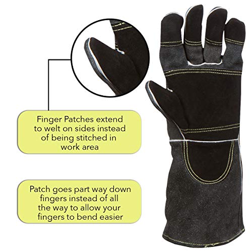 Welding Gloves Medium, Kevlar Sewn Welders Gloves stick, mig, tig ...