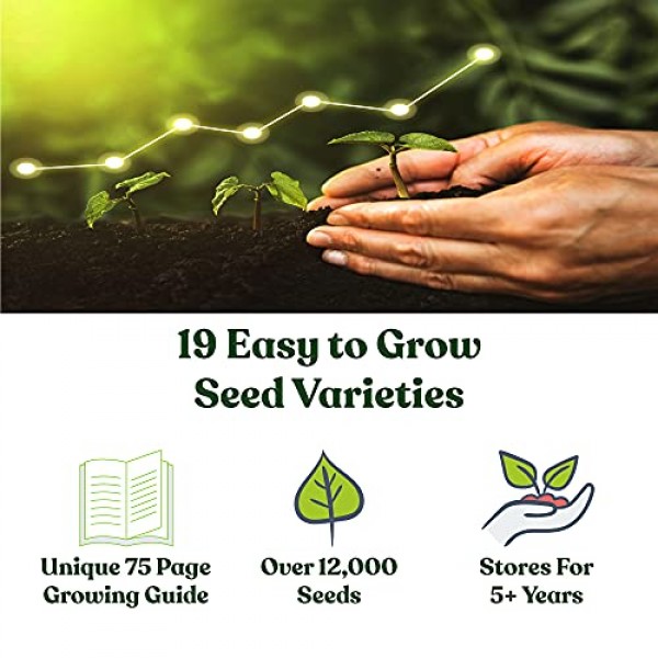 Bug Out Bag Survival Garden Vegetable & Herb Seeds - ~12,000 Seeds...