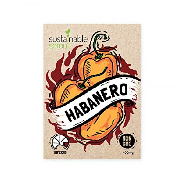 Hot Pepper Seeds Variety Pack - 100% Non GMO - Habanero, Jalapeno,...
