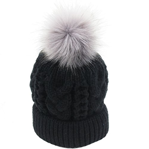 SUSULU DIY 12pcs Faux Fox Fur Fluffy Pompom Ball with Elastic Stri...