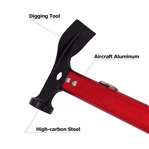 Sutekus Peg Hammer Tent Stake Hammer Wedge Hammer Camping Hammer L...