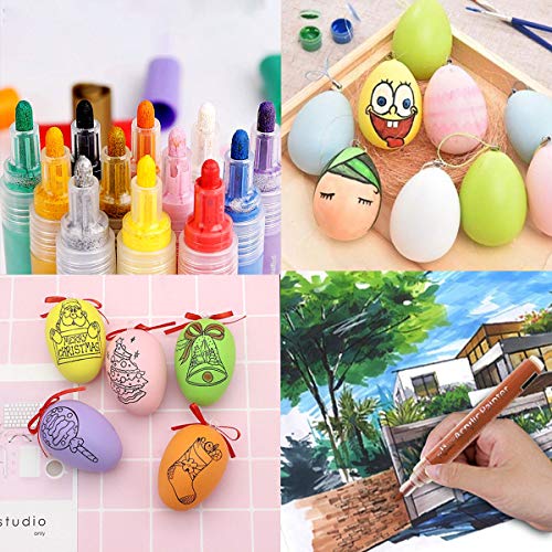 Paint Pens for Rock Painting Stone Ceramic Glass Wood Fabric Canva...