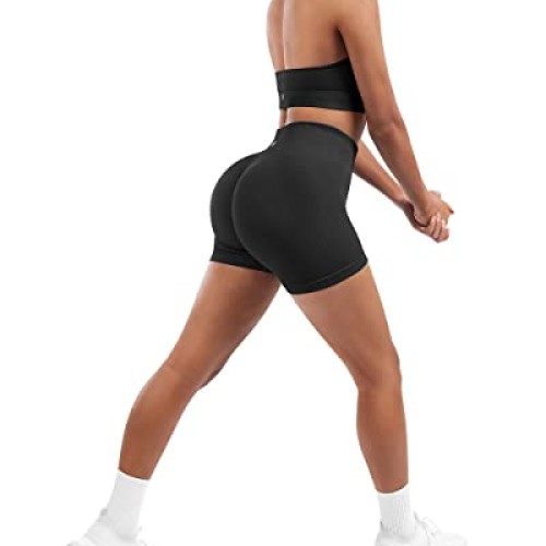 SUUKSESS Women Two Piece Seamless Ribbed Workout Sets Outfits Back...