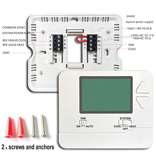 Suuwer Non-Programmable Thermostats for Home 1 Heat/1 Cool