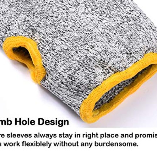 SUYAMI 2 Pairs Arm Protection Sleeves, Cut Resistant Sleeves Level...