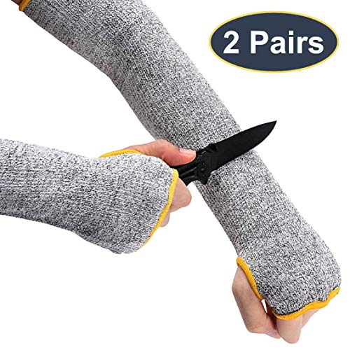 SUYAMI 2 Pairs Arm Protection Sleeves, Cut Resistant Sleeves Level...