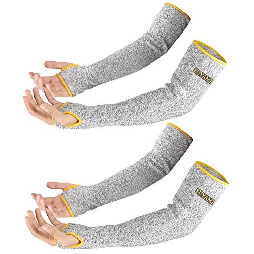 SUYAMI 2 Pairs Arm Protection Sleeves, Cut Resistant Sleeves Level...