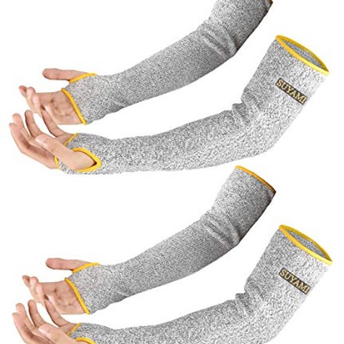 SUYAMI 2 Pairs Arm Protection Sleeves, Cut Resistant Sleeves Level...
