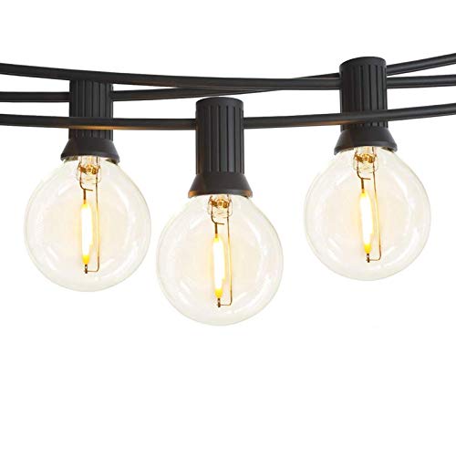 Svater Outdoor String Lights,100ft with 50 Dimmable Waterproof G40...