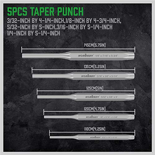 SWANLAKE 16-Piece Punch and Chisel Set, Including Taper Punch, Col...